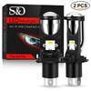 2 шт. H4 светодиодный объектив проектора Mini Canbus 9003 HB2 50 Вт 20000LM автомобильная лампа для фар дальнего и ближнего света 12 В 24 В 6000 К автомобили