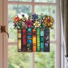 Yousheng Acrylic Flower Book Hanging Decoration Indoor Outdoor Home Garden Wall Window Hanging Stained Glass Sun Catcher Ornament Pendant