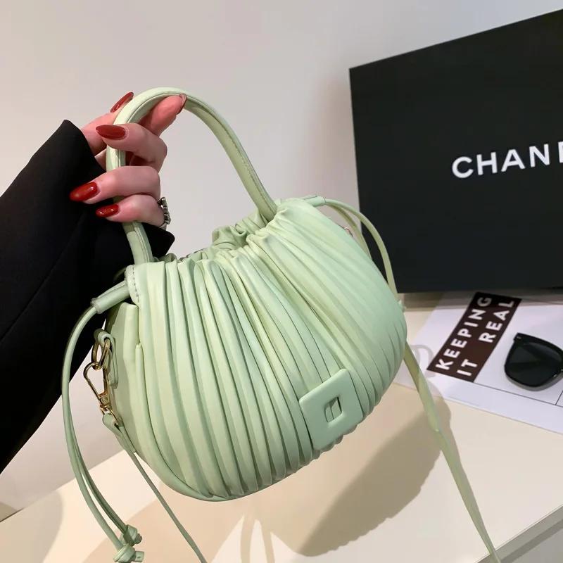 Fashion Brand Design Crossbody Bag for Women Luxury Vintage Shoulder Handbag Female Tote Bag Casual PU Leather Bucket Bag