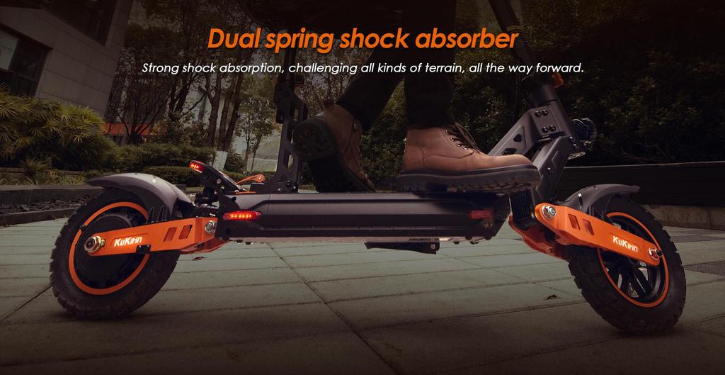 Foldable electric scooter Kukirin G2 Max, 1000W motor, 48V 20.8AH battery, top speed 55km/h, cruising range 70km, 10-inch tires