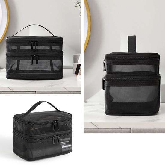 Прозрачный органайзер для туалетных принадлежностей, дорожная косметичка большой вместимости