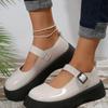 Туфли женские 2024 Mary Janes женские туфли на высоком каблуке классические туфли-лодочки женские туфли на платформе с неглубокой пряжкой и круглым носком женские