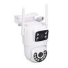 Outdoor Security Camera Dual Lens 2.4GHz WiFi Human Detect Pan Tilt Auto Tracking 2 Way Audio Night