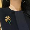 Ретро Броши-Цветы Лилии со Стразами Для Женской Одежды Пальто Украшения Вечеринки Аксессуары Подарки