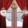 Santa Claus Snowman Curtain Tiebacks Set of 2 Curtain Holdback  Holiday Decor