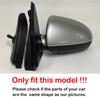For Mercedes Benz Smart Fortwo W451 2008-2014  Car Side Rearview Mirror Cover Glossy Black/Carbon Fiber Look Rear View Case Trim