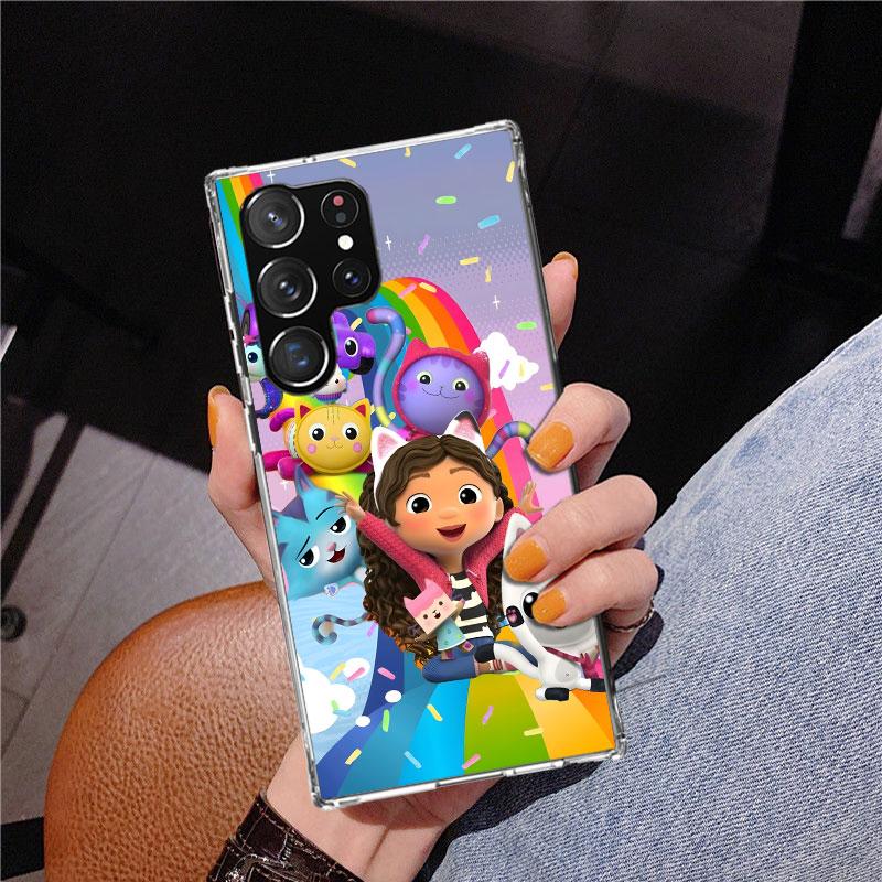 Cartoon Gabbys Dollhouse Phnoe Case for Samsung Galaxy S26 S25 Edge S23 S24 Ultra S22 Plus S21 S20 FE Unique Cover Soft Coque Ga