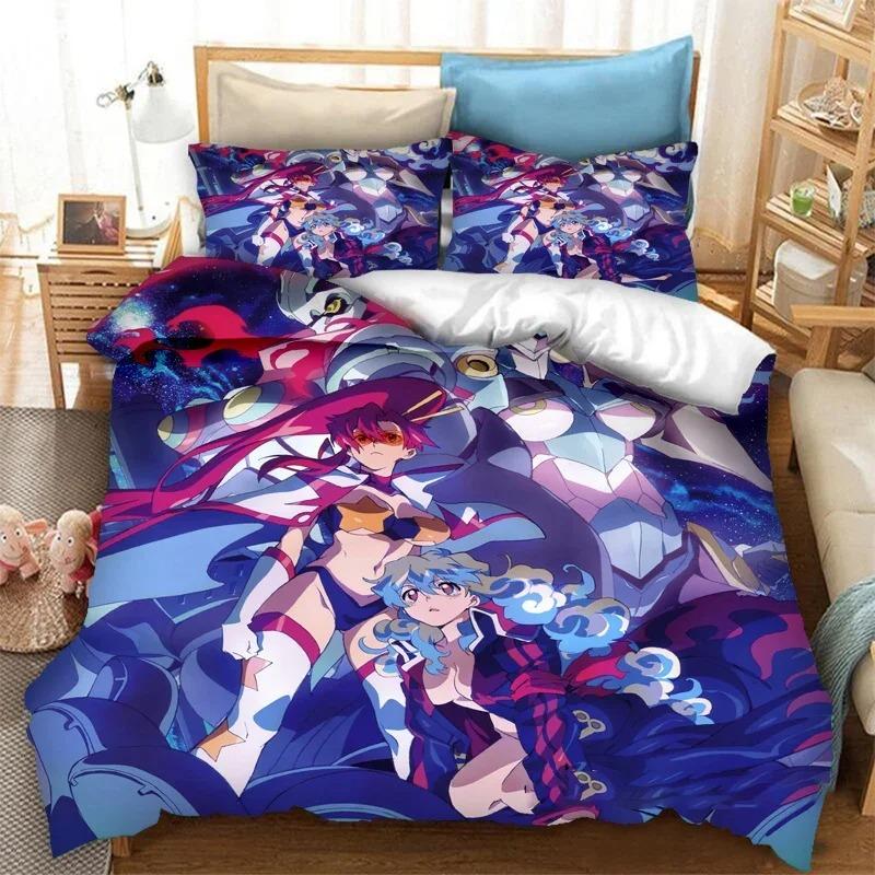 Comfortable Anime Print Duvet Cover Set With Duvet Cover And Pillowcases Twin Full Queen King Sizes For Adults And Kids