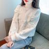 White Sweater Women's Winter New Korean Version Loose Top Foreign Style Shirt Pullover Bottoming Shirt