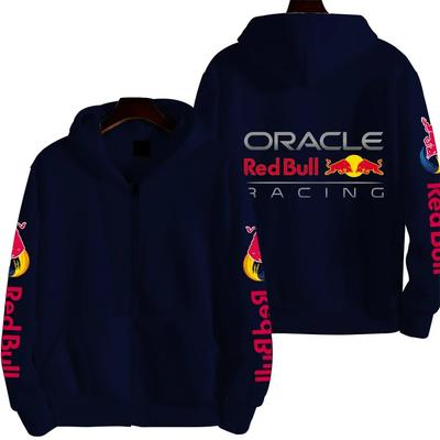 Мужские толстовки и свитшоты Red Bull Couple Racing Sport на молнии с капюшоном