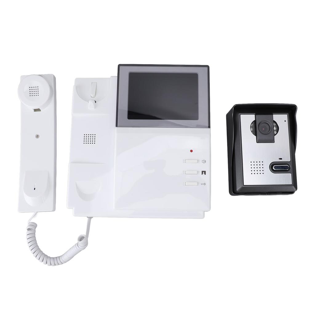 Video Doorbell Intercom System Corded Telephone Type Anti Interference Adjustable Night Vision 4.3