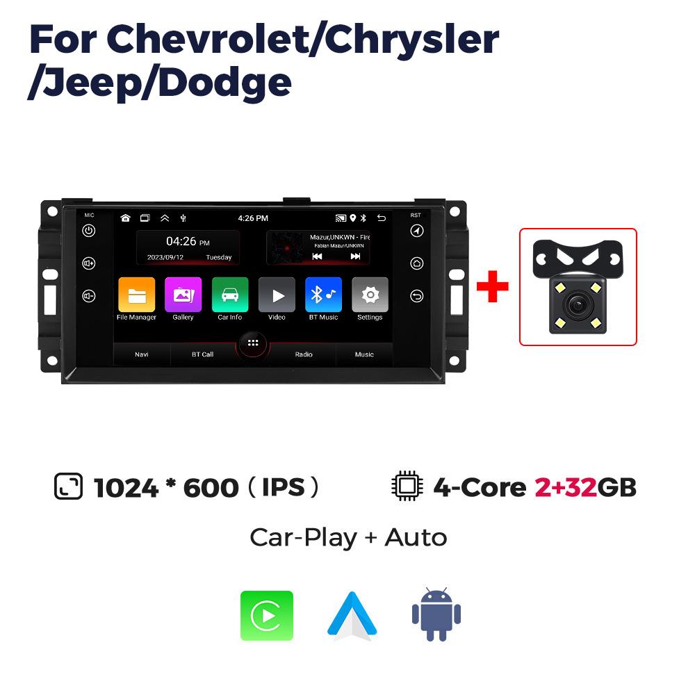Navifly Android система автомобильного радио для JEEP Grand Cherokee Liberty Wrangler Chrysler 2002-2006 мультимедийный проигрыватель GPS Carplay AUTO