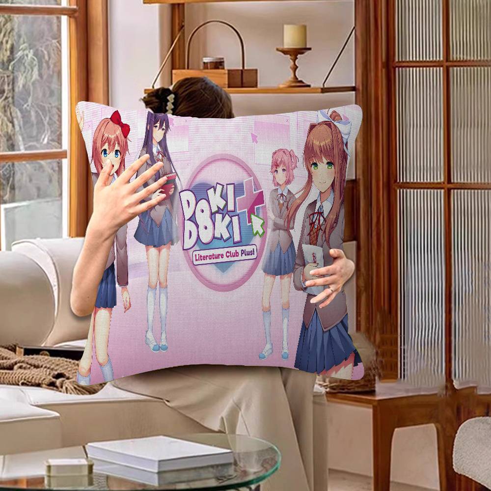 Doki Doki Literature Club Pillow Anime Pillow Sofa Bed Head Pillow Cover Cushion Cover 45x45 cm Fashion