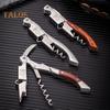 Red Wine Opener Labor-saving Wine Cork Remover Stainless-Steel Corkscrew with Wooden Handle for Kitchen Bar