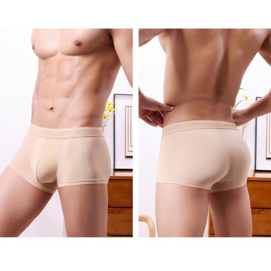 Мужские трусы-боксеры, эластичные, средней талии, U-образные, 3D, шорты, удобные, повседневная одежда