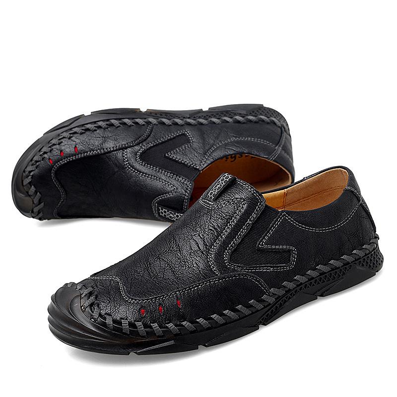 Мужская повседневная обувь для отдыха на открытом воздухе, большие размеры, сшитая вручную мужская обувь, мягкая подошва