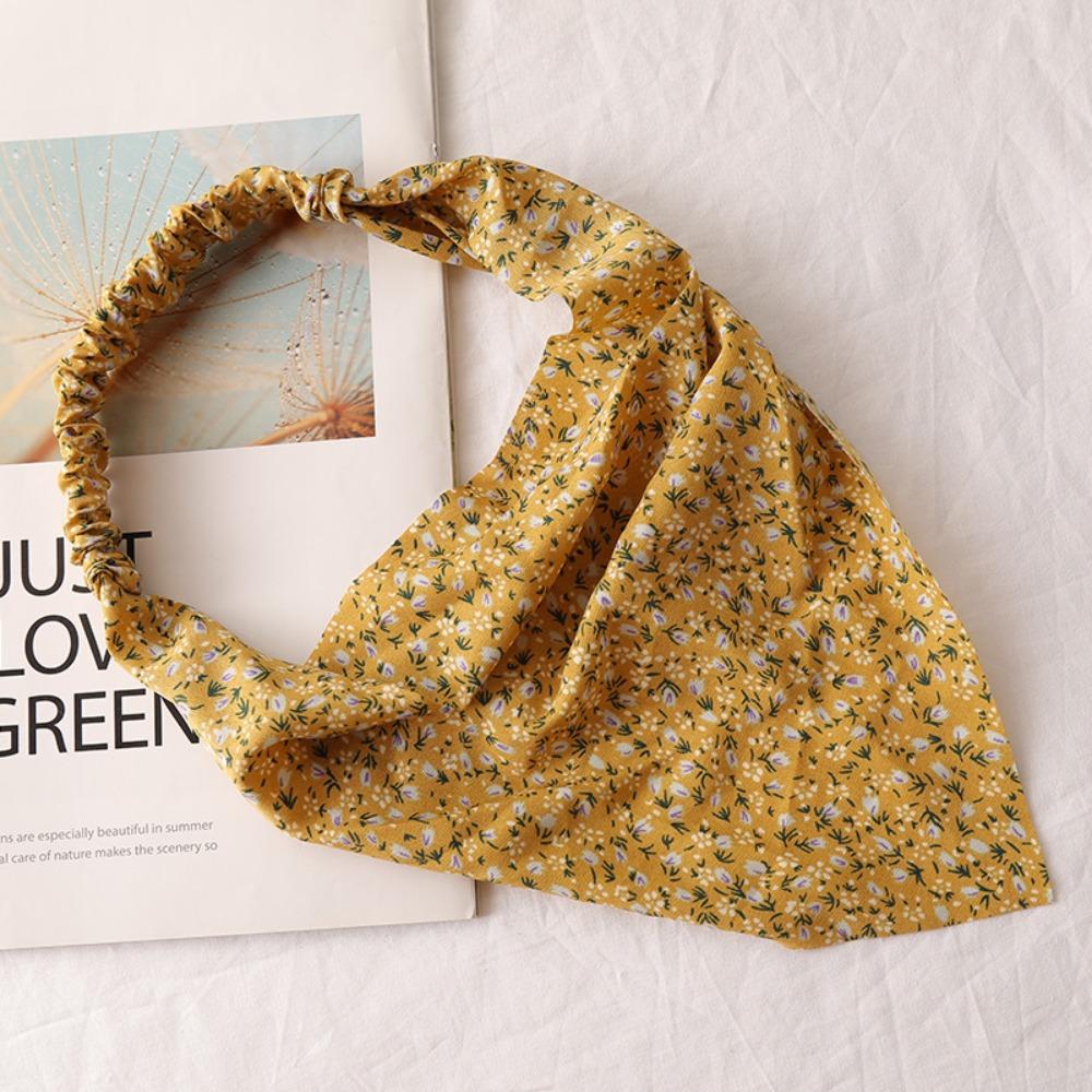 Летний платок на голову, шарф, цветочная повязка на голову, повязка на голову, треугольные платки для женщин и девочек