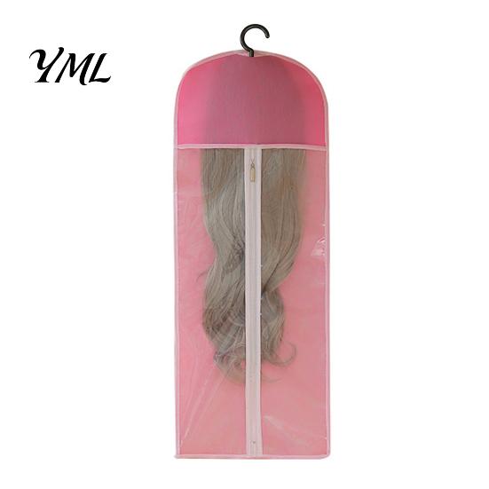 Hairpiece Protection Bag Wig Storage Hanging with Hook, Breathable Non-woven Fabric Dust-proof Holder Protector, Space Saving Portable Zipper Case for