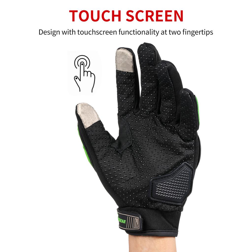 Мотоциклетные перчатки для мужчин и женщин, противоскользящие дышащие перчатки для сенсорного экрана с костяшками