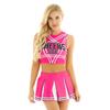 Women's Printed Cheer Leader Uniform Dress Cheerleading Costume Cosplay Outfit Set