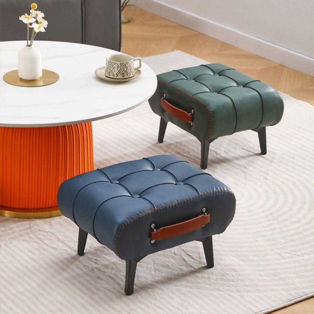 Soft Stool Pull Handle PU Cabinet Pulls Classic Leather Handle Drawer