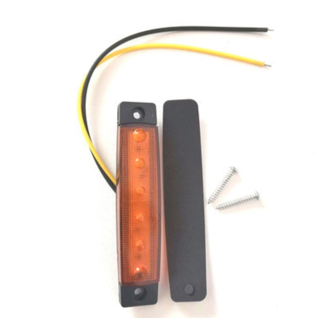 10 Pcs 6 Row Truck Trailer One Side Lighting LED Dump Custom Marker Lamp Decor Trays (Red)