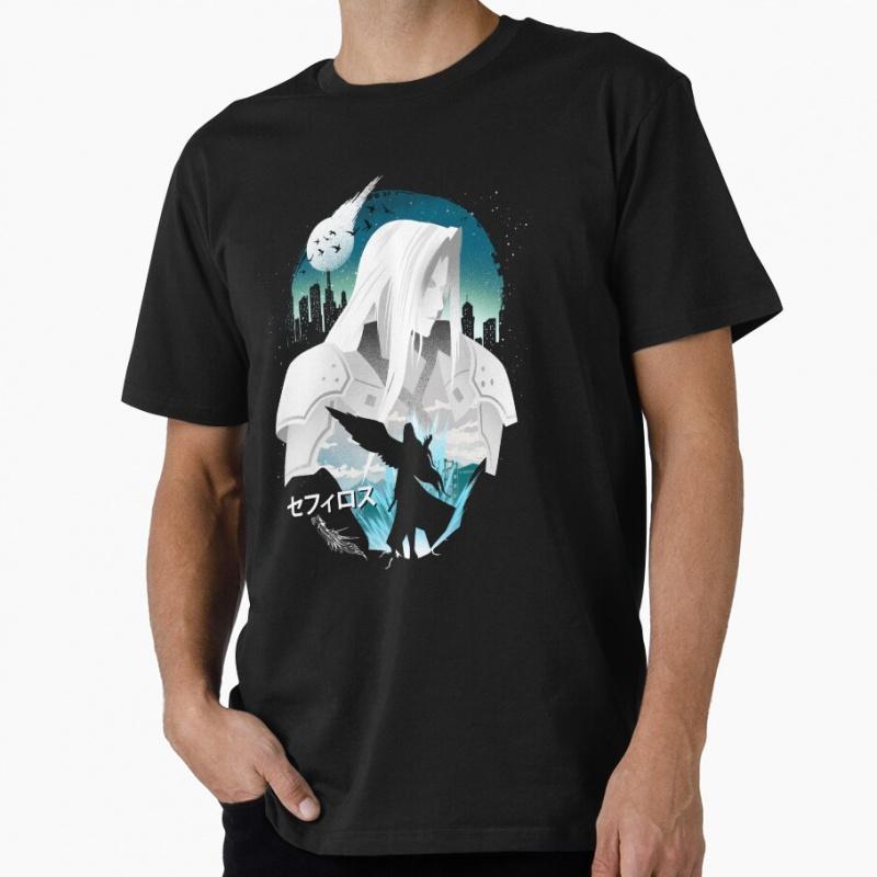 Sephiroth Landscape Final Fantasy Gift T shirt for gamer 100% cotton O-Neck Short Sleeve Graphi