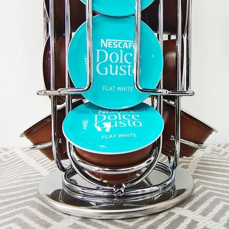 2022 Новый держатель для капсул Dolce Gusto Нержавеющая сталь Серебристый Черный Белый Держатель 24 шт. Капсулы Диспенсер для кофейных капсул Стеллаж Держатель