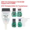 Mini Vci For Toyota TIS Techstream V18.00.008 Software FTDI FT232RL/FT232RQ OBD2 Diagnostic Cable Until 2025 for Toyota/Lexus