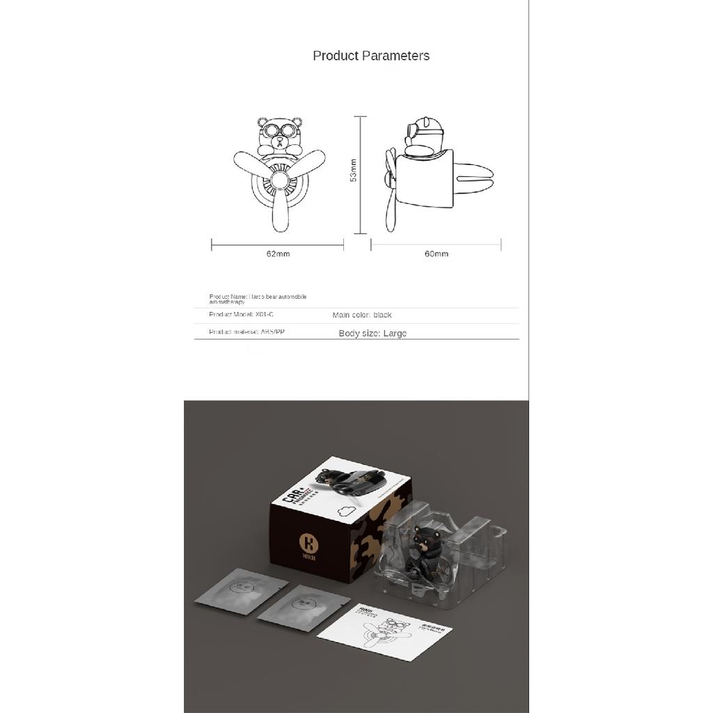 Новый стиль Маленький Медведь Пилот Автомобильный Освежитель Воздуха Духи Автомобильный Интерьер Духи Клип Аромат Орнамент Автомобиля