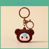 Cute Baby Three Cartoon Pile Coating Panda Head Pendant Keychain For Kids And Friends