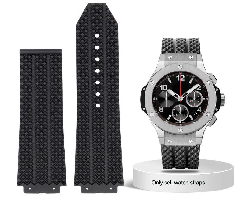 Ремешок для часов HUBLOT BIG BANG Классическая серия 25-19 мм Резиновый Черный Синий Ремешок для часов Водонепроницаемый Силиконовые Аксессуары для часов