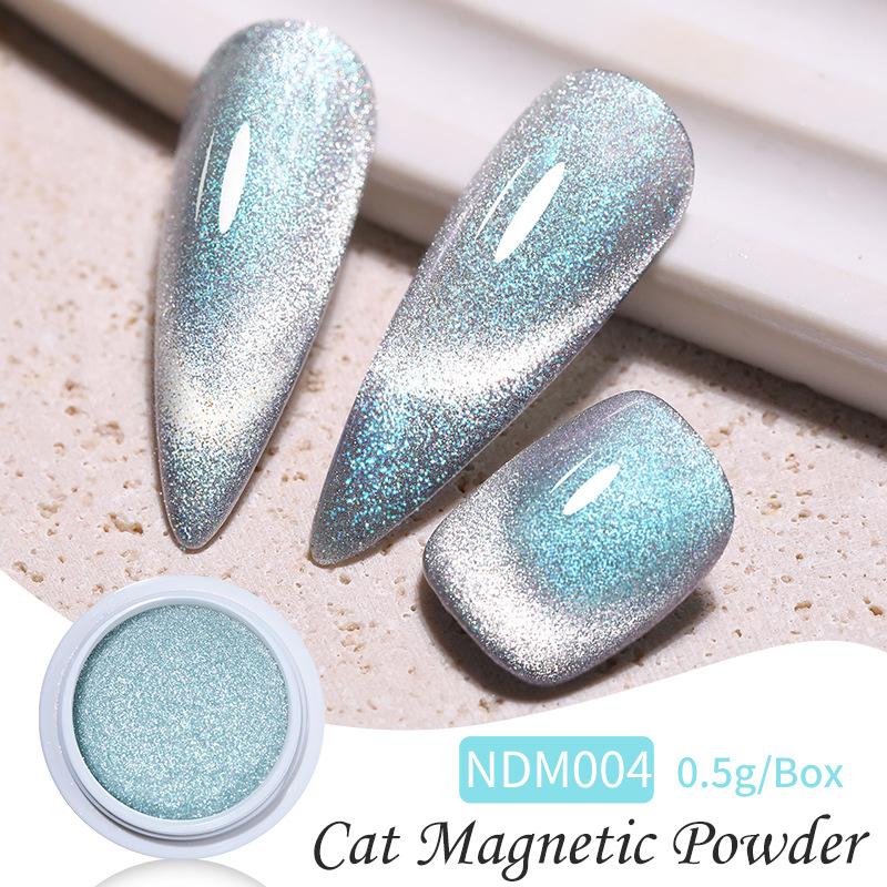 Nicole Diary Aurora Spar Cat'S Eye Powder, Dream Dynamic Spar Smoothie Cat'S Eye Magnetic Powder Diy Manicure Nail Powder
