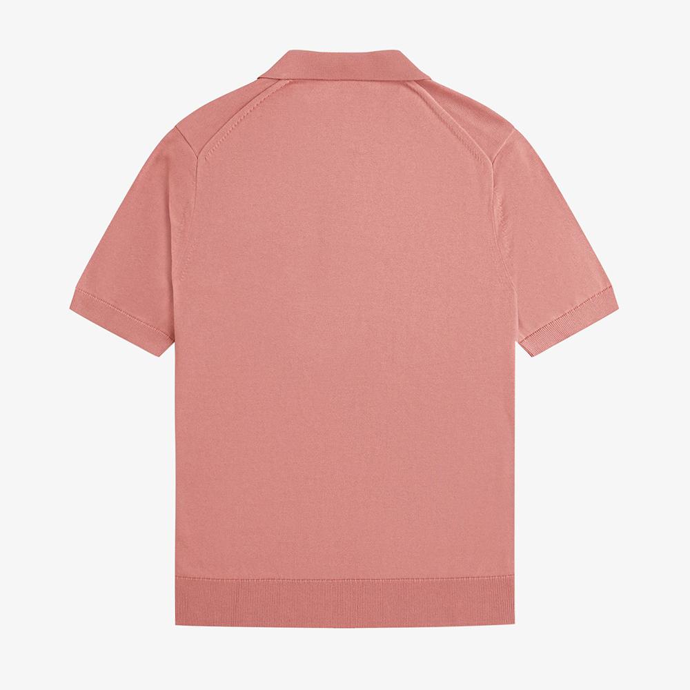 Fred Perry [Острая] Хлопковая вязаная рубашка с коротким рукавом - Пыльно-розовый Afpm2519725-X90