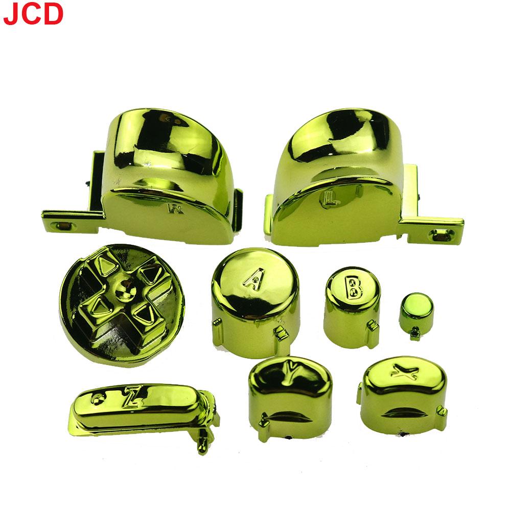 JCD 1set Electroplating Button Keys ABXY Z Keypads L R Buttons For Gamecube NGC Game Controller Replacement Accessories