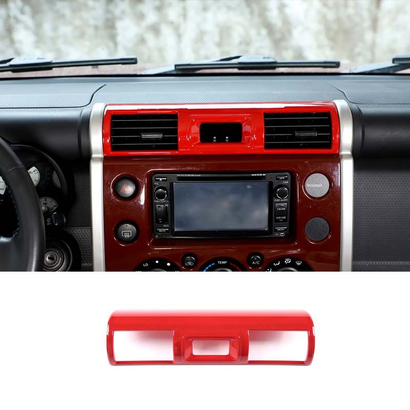 ABS Красный Для Toyota FJ Cruiser 2007-2026 Автомобиль Центральная Консоль Панель Приборов Рулевое Колесо Дверь Декоративная Наклейка Авто Аксессуары