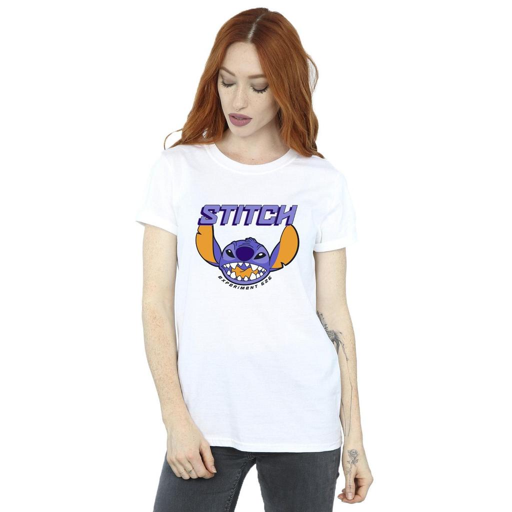 Disney Womens/Ladies Lilo And Stitch Purple Cotton Boyfriend T-Shirt