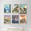 Canvas Painting Nordic Vintage Travel Poster and Prints Tolkien Middle Earth Landscape LOTR Art Wall Pictures Living Room Decor No Frame