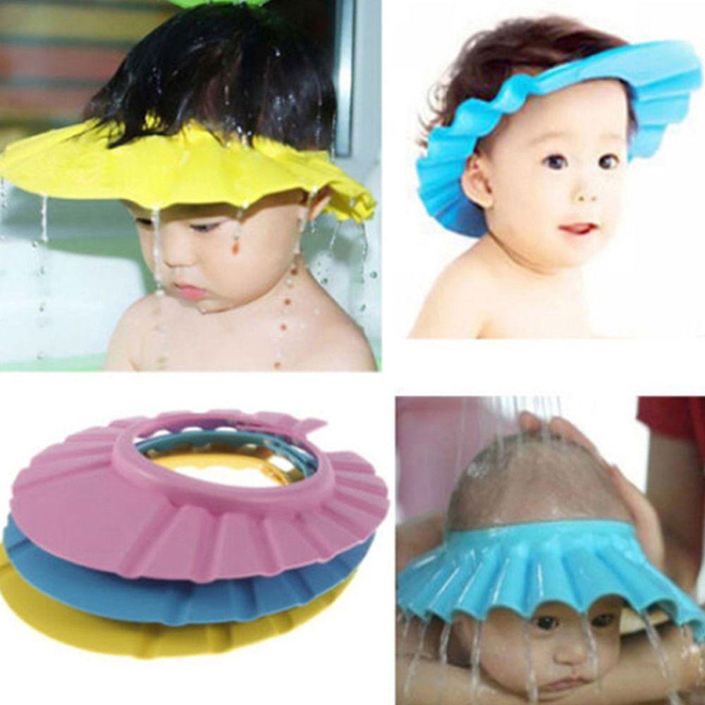 Adjustable Kids Shampoo Soft Hat Shower Cap Wash Hair Shield Bathing
