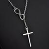 Кулон Бесконечность Крест Металлическая Женская Леди Цепочка Ожерелье Ювелирный Подарок