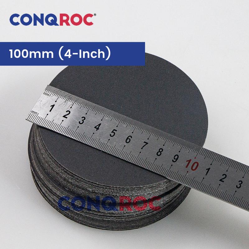 100 Pieces 100mm 4-Inch Silicon Carbide Sanding Discs Hook and Loop Waterproof for Dry or Wet Sanding Grit 60~10000