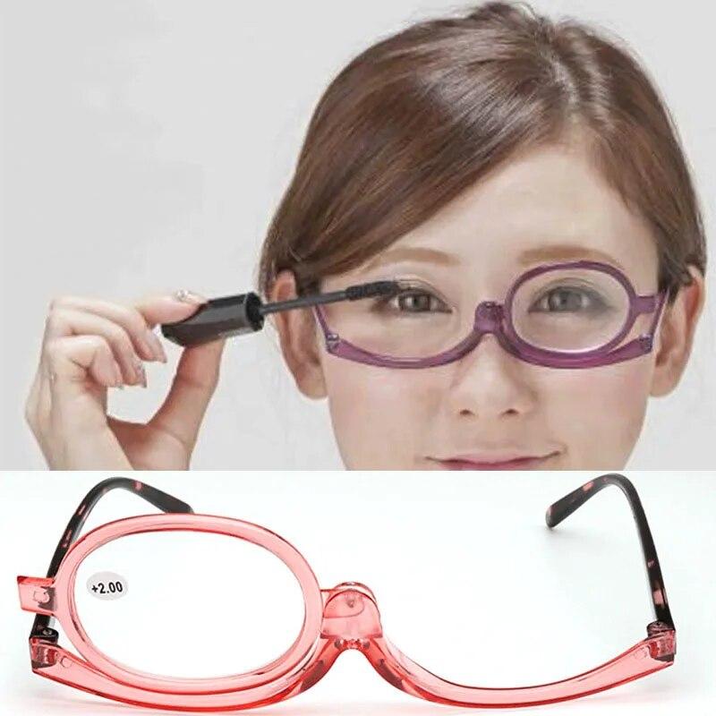 New Rotating Magnifying Makeup Reading Spectacles For Female Foldableing Clamshell Cosmetic Presbyopic Spectacles For Elder Unisex