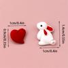 Забавные милые маленькие белые серьги-кролики, асимметричные маленькие милые серьги с любовью