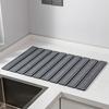 Foldable Diatomite Dish Drying Mat 24x16 Inch Quick Dry Absorbent Pad for Dishes Cups Non-Slip Kitchen Counter Protector