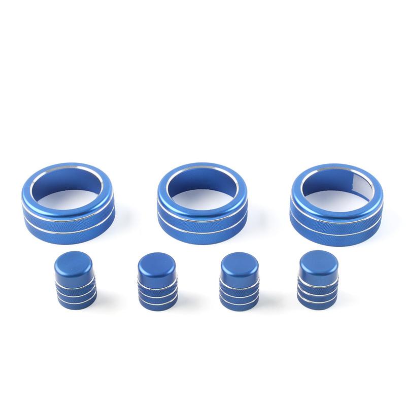 7Pcs/Set Aluminum Car Central Control Switch Knob Ring Cover Trim For Honda Civic 11th -up For CRV CR-V -2024
