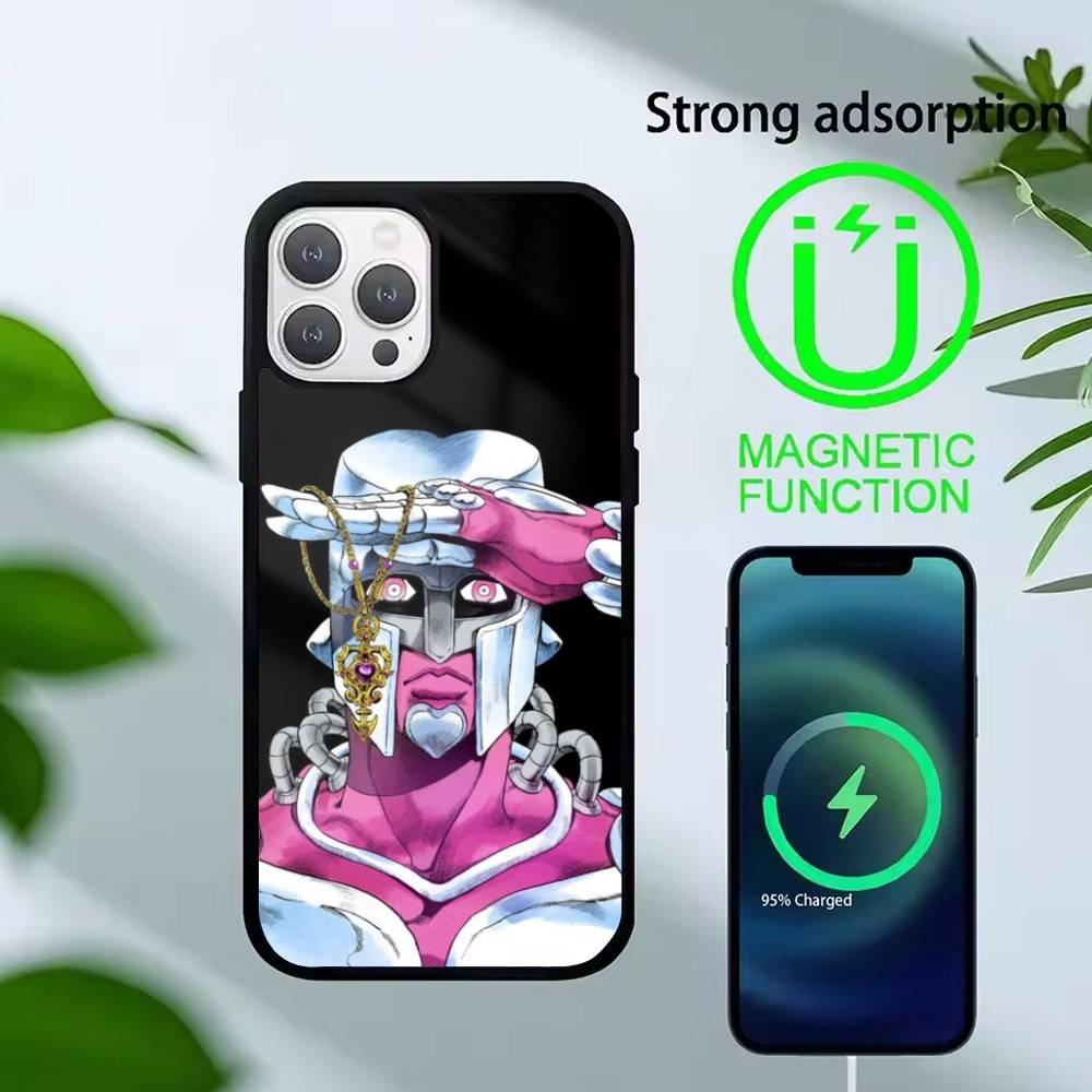 Чехол для телефона с изображением из аниме JoJo's Bizarre Adventure для iPhone 17,16,15,14,13,Pro,Max,Plus, Магнитный для беспроводной зарядки Magsafe