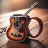 Guitar Pattern Musical Instrument Coffee Mug Durable Coffee Cup  for Home Kitchen