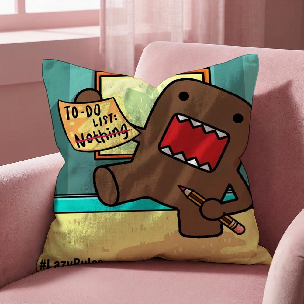Мультяшная забавная наволочка Domo-kun, универсальная наволочка для дома и автомобиля - Двусторонняя, мягкая и прочная для ежедневного использования