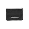 CHROME HEARTS Кошелек для карт из серебристой кожи Scroll Унисекс Аксессуары Черный CH-2270119