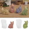 3D Pet Cat Candle Mold DIY Crafts Plaster Resin Mold Funny Animal Figurines Molds  Party Favors